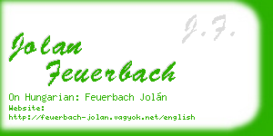 jolan feuerbach business card